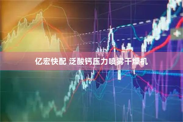 亿宏快配 泛酸钙压力喷雾干燥机