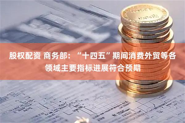 股权配资 商务部：“十四五”期间消费外贸等各领域主要指标进展符合预期